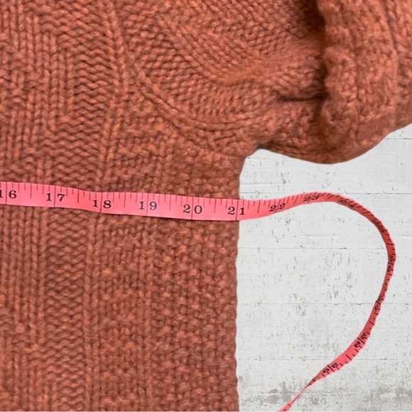 Madewell Ridgecrest Cable Pullover Sweater Wool Blend Size Large - Picture 12 of 13